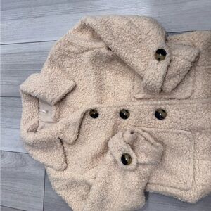 Free People Cream Pea Coat